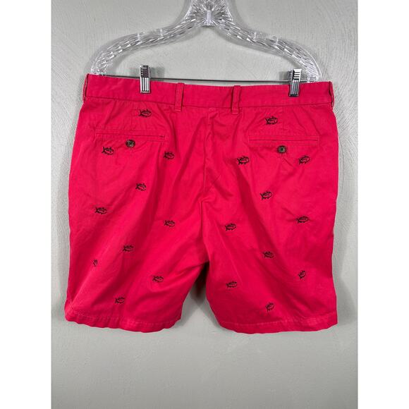 Southern Tide Men's Shorts Size 36 Red Fish Embroidered Summer Casual - Picture 9 of 10